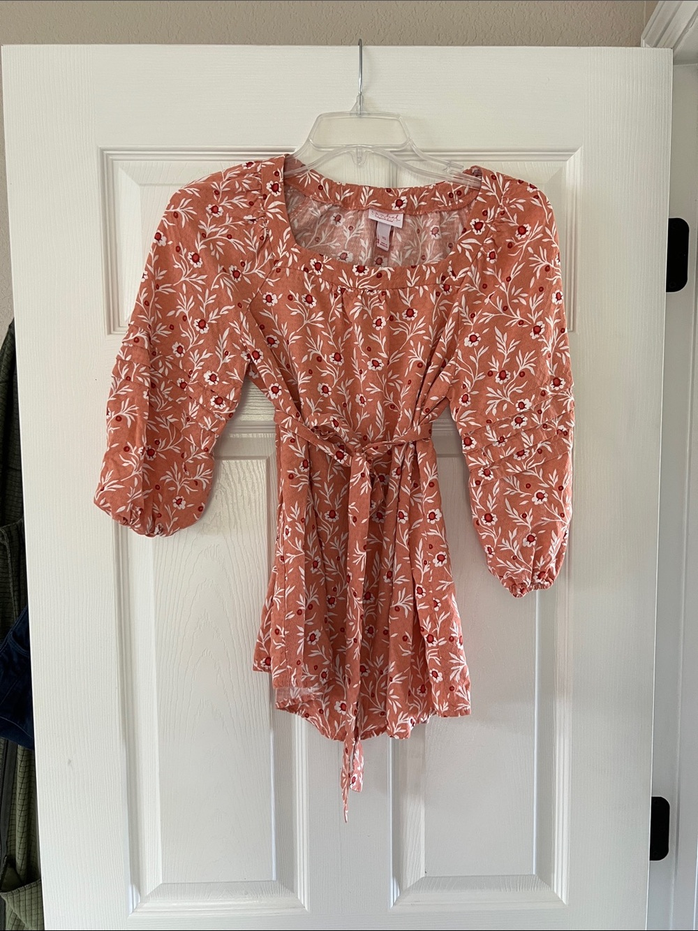 Isabel Maternity by Ingrid & Isabel Coral and White Floral Blouse